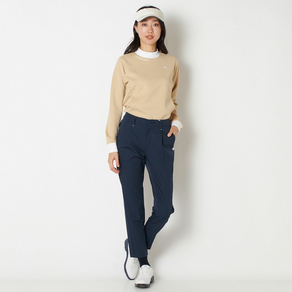【OUTLET】【le coq GOLF】【2023秋冬】9分丈タックパンツ